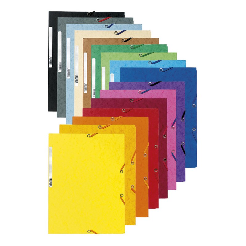 Chemise à élastique, format A4, carton robuste coloré - RETIF