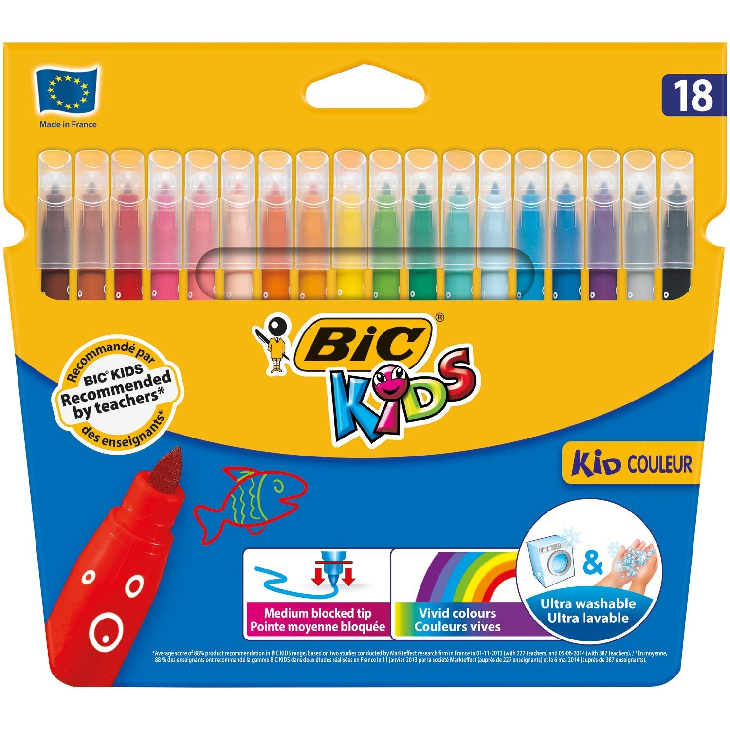 Pochette de 12 feutres de coloriage Pour BéBé - KID Couleur - Bic Kids