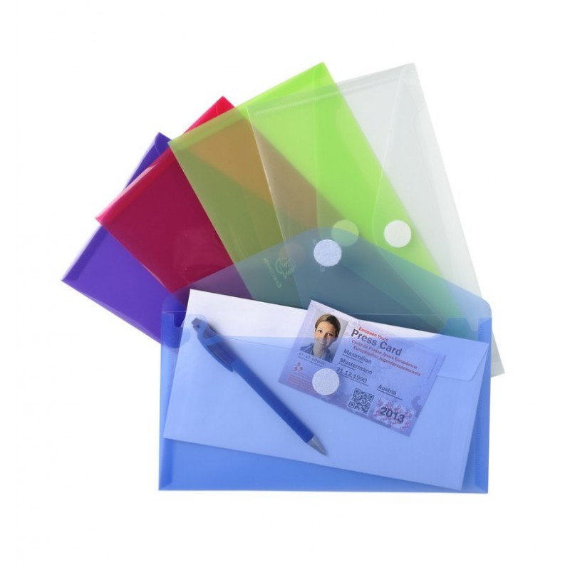 Enveloppe bleue claire idéale pour emballage carte plastique PVC