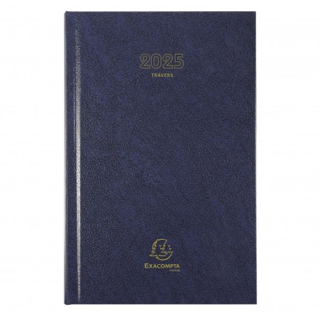 Agenda Journalier 2025 Exacompta Bureau Carré Travers 13,5 x 21 cm 38272E